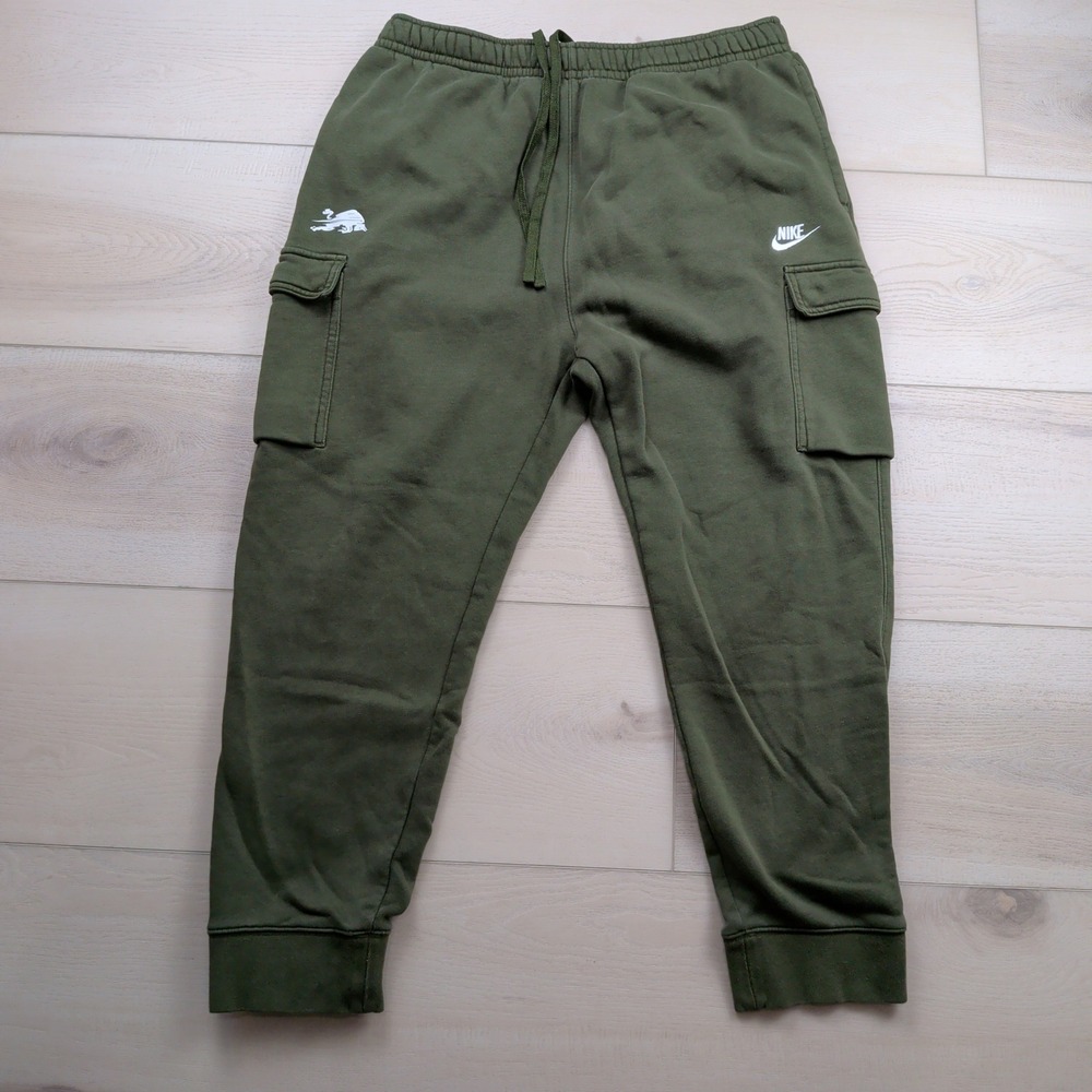 Nike Sportswear Club Fleece Cargo Joggers Mens XL Olive Green CD3129-326